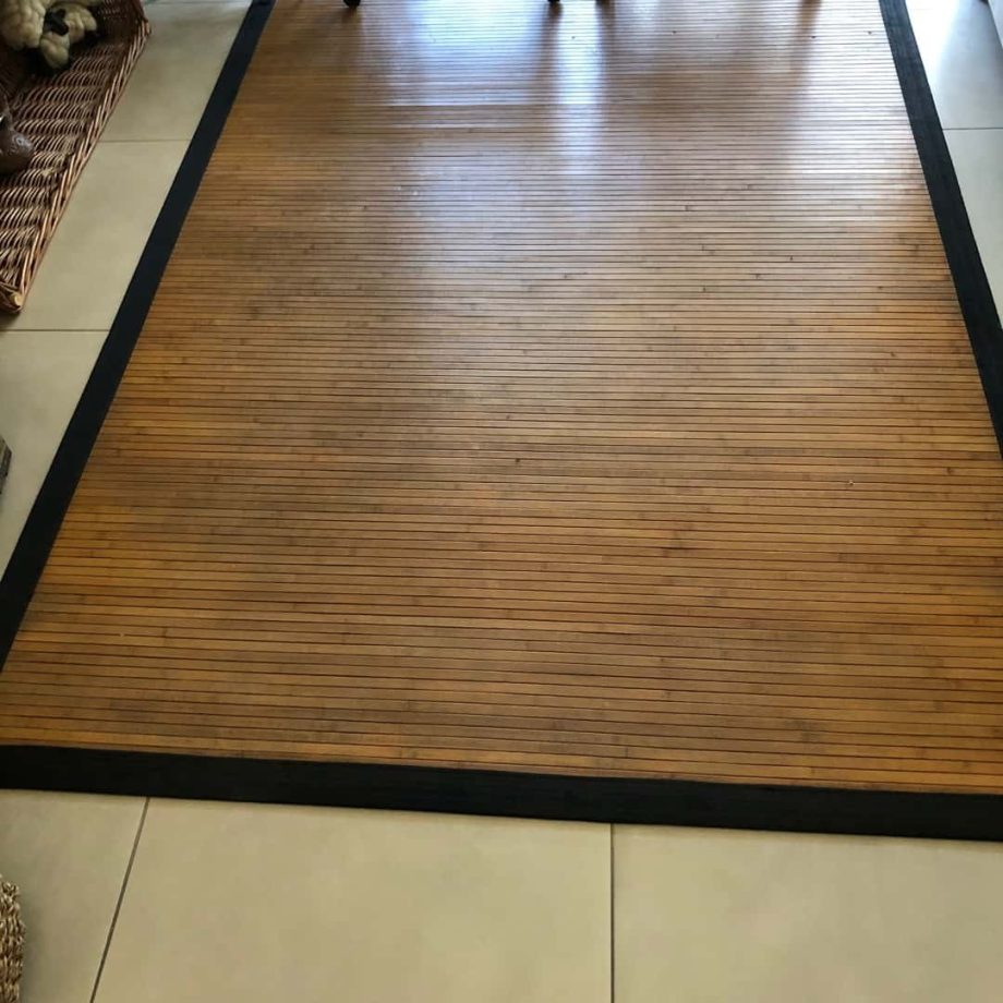 Alfombra tablitas bambú