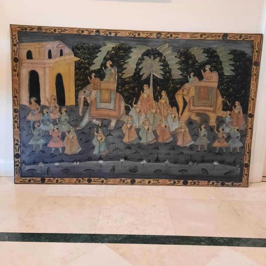 Tapiz hindú "Mujeres y elefantes"