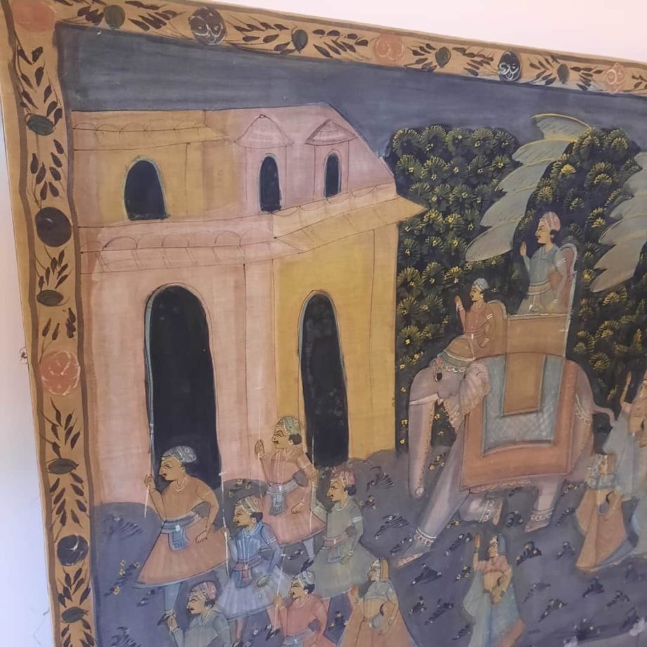 Tapiz hindú "Mujeres y elefantes"