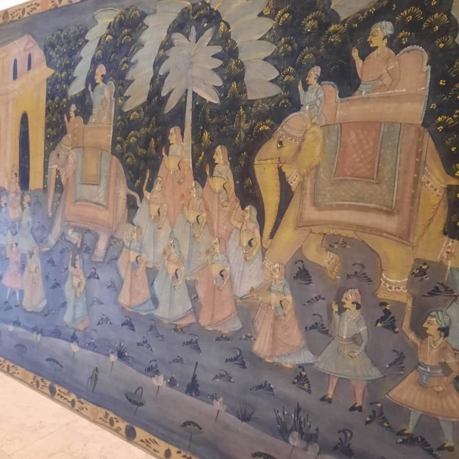 Tapiz hindú "Mujeres y elefantes"