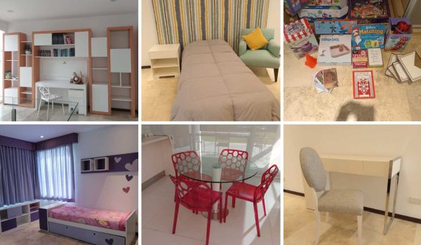 Lote de adornos, Libros y revistas, Lote de adornos, Set de floreros diseño, Palos golf niño Prosport, Mueble multifunción, 12 CD de María Elena Walsh, Estantería en madera de diseño, Mueble auxiliar 2 puertas, Cuadros decorativos, Escritorio + silla, Juego de dormitorio, Cortina gris, Ropa blanca, Lote infantil, Dormitorio niña y niño...
