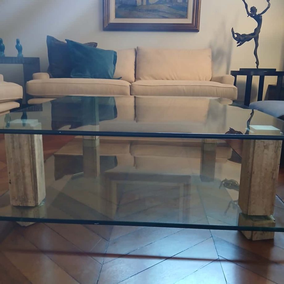 Mesa frente sofá tapa vítrea