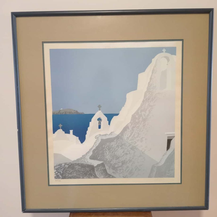 Lámina enmarcada "Paisaje costero"