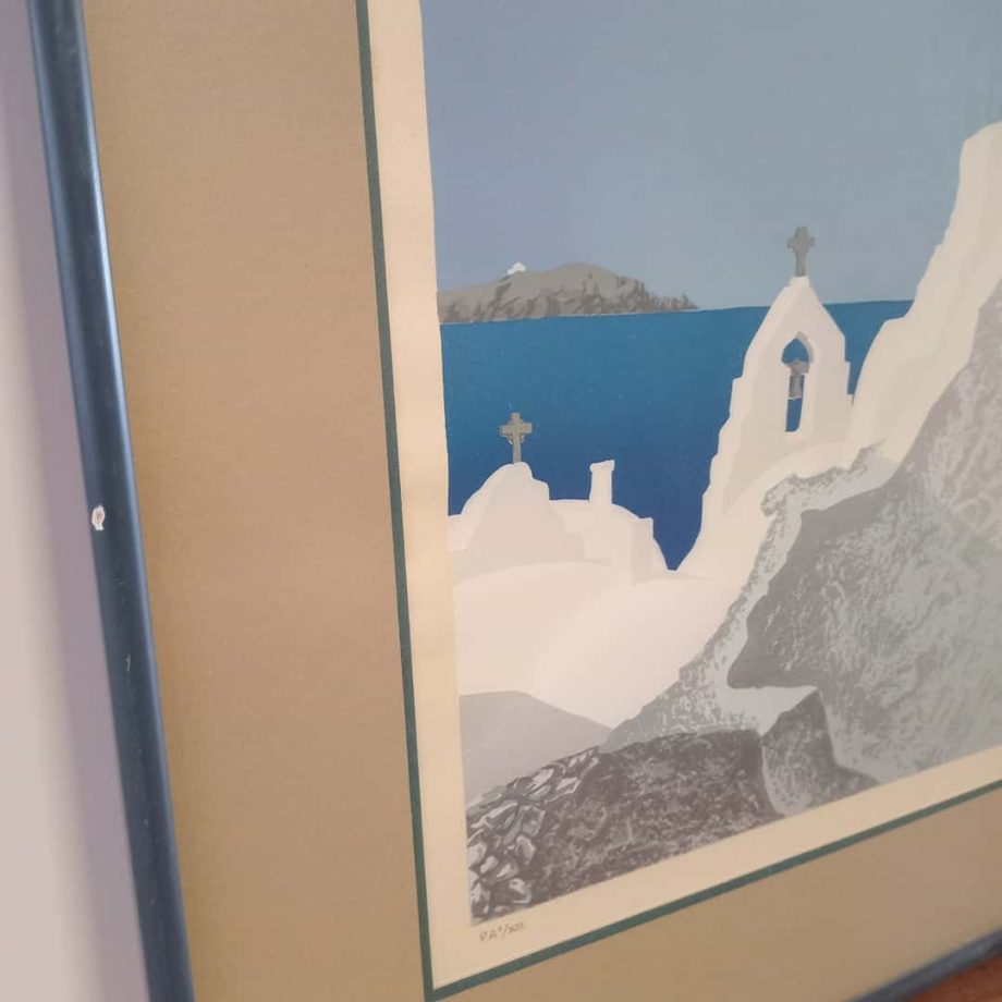 Lámina enmarcada "Paisaje costero"