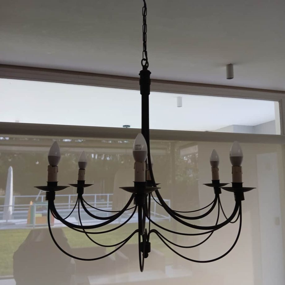 Araña 6 luces
