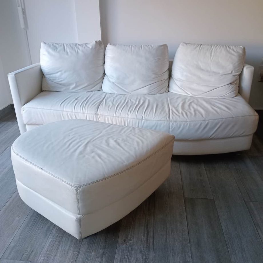 Sillón irregular con puff