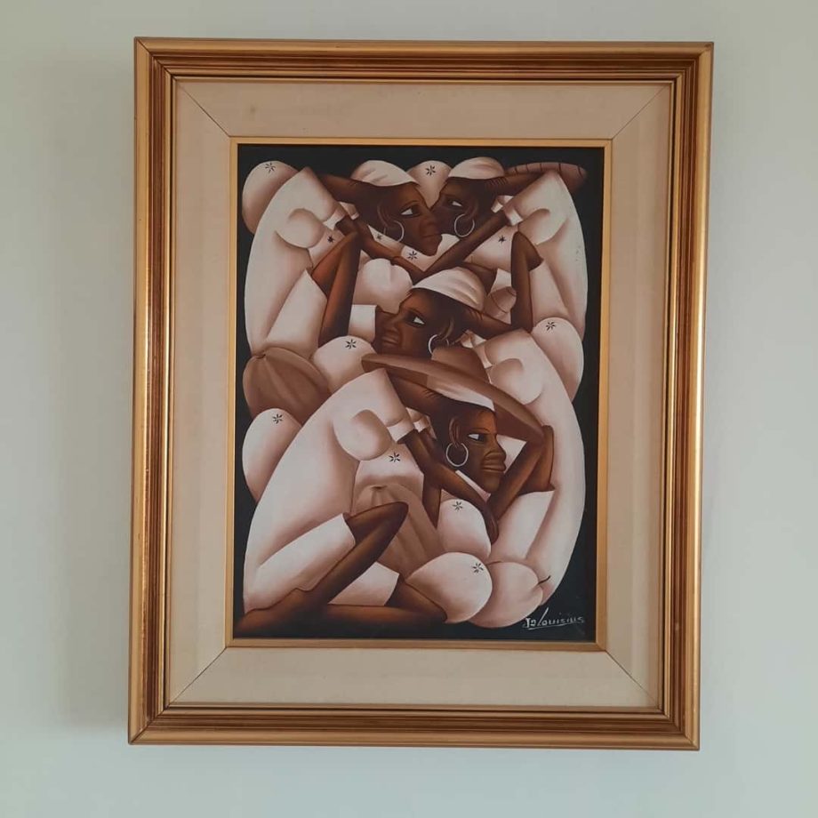 Cuadro decorativo motivo "Mercado haitiano"