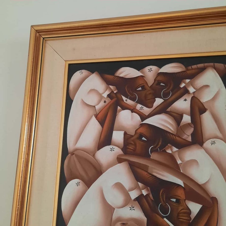Cuadro decorativo motivo "Mercado haitiano"
