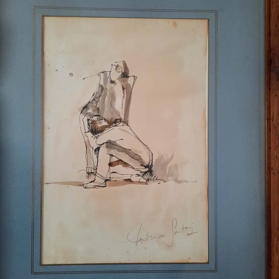 Par de bocetos en tinta, Mónica Sartori