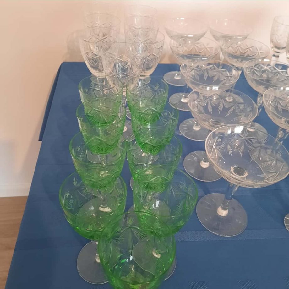 Lote de copas de cristal