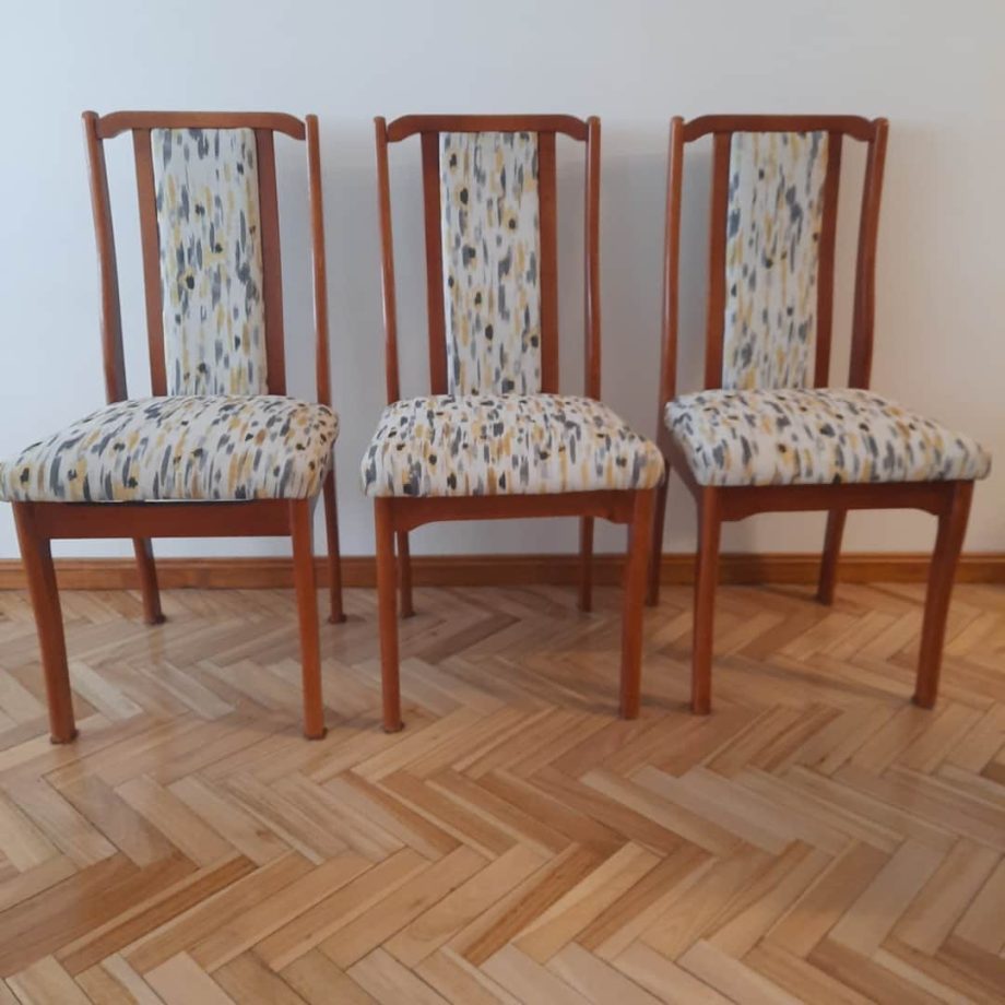 Sillas + silloncitos en gris y amarillo