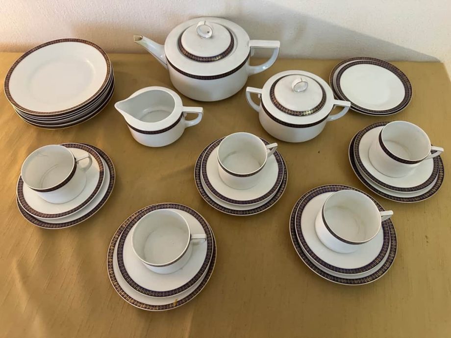 Juego de te en porcelana