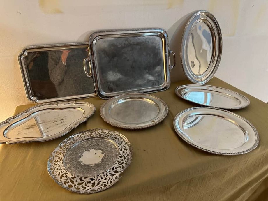 Lote metal plateado