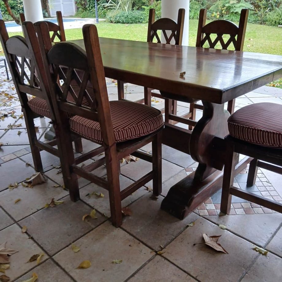 Juego de exterior en algarrobo