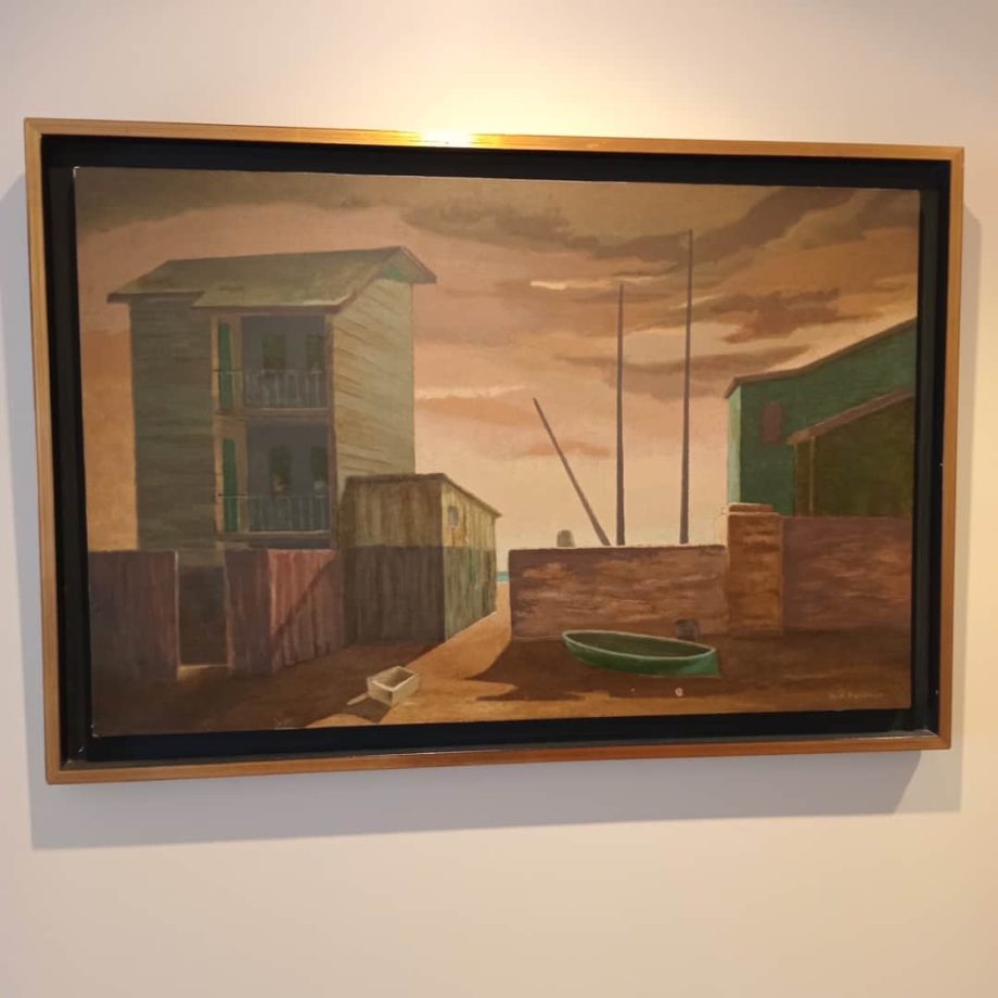 Óleo "Paisaje costero", Pacenza