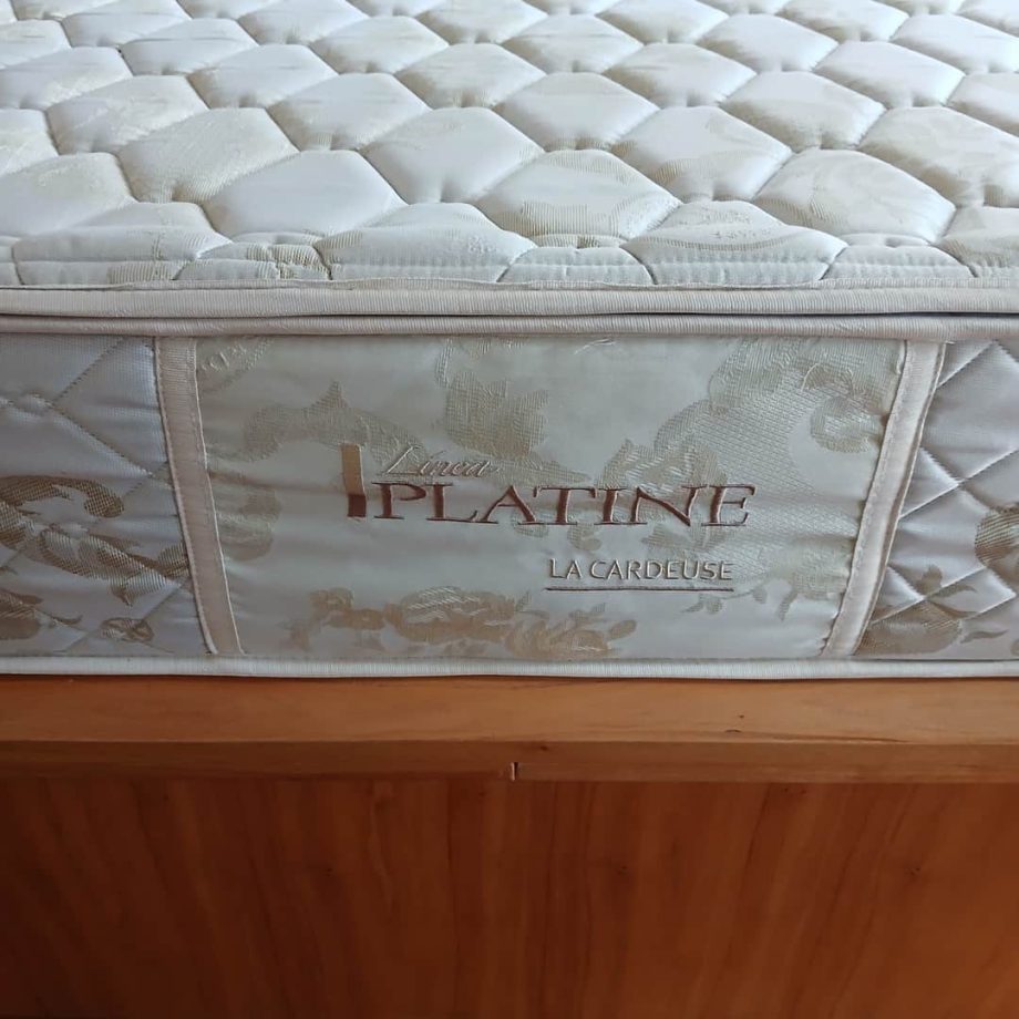 Cama con respaldo y colchón