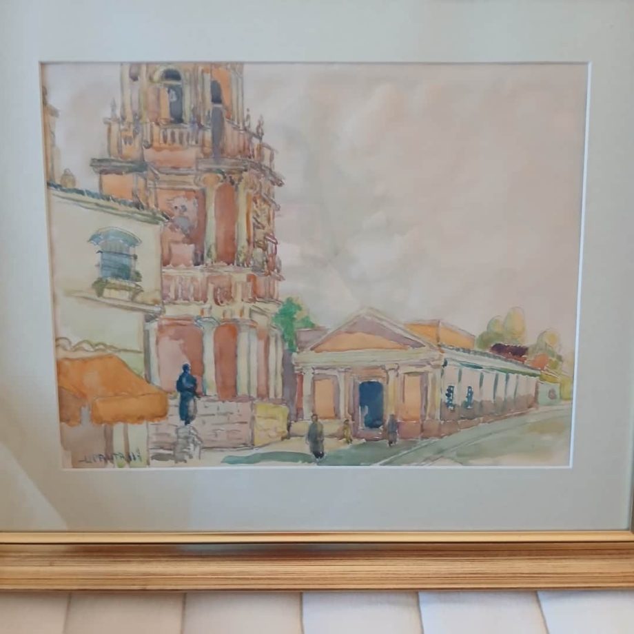 Acuarela "Paisaje urbano", Pautasi