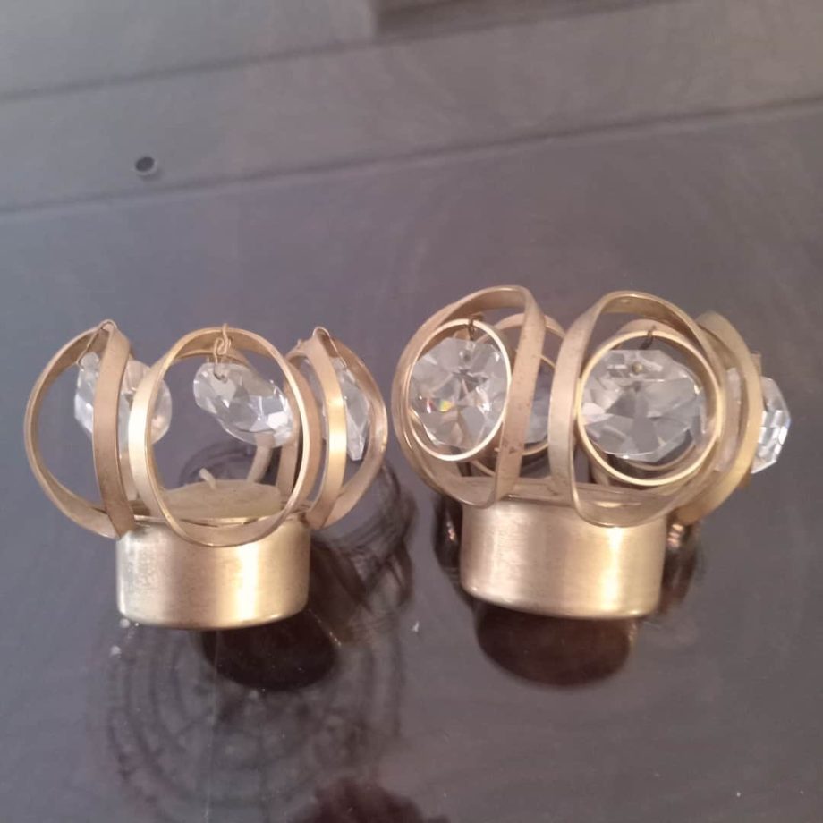Par de candeleros + Reloj