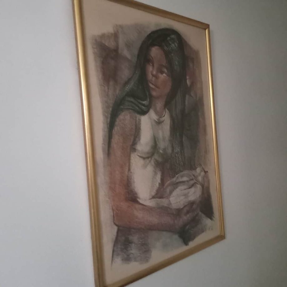 "Niña con ave", Jesiot