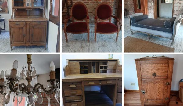 Juego de comedor estilo francés, Araña estilo francés, Juego de sala estilo francés, Par de lámparas, Par de mesas costado sofá, Reloj en bronce, Par de perros egipcios, Par de candeleros + Reloj, Canasta + tazas, Par de apliques, Aparador bajo, Vajilla Tsuji...