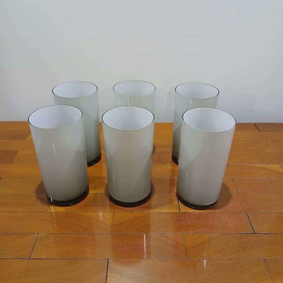 Vasos en vidrio fumé