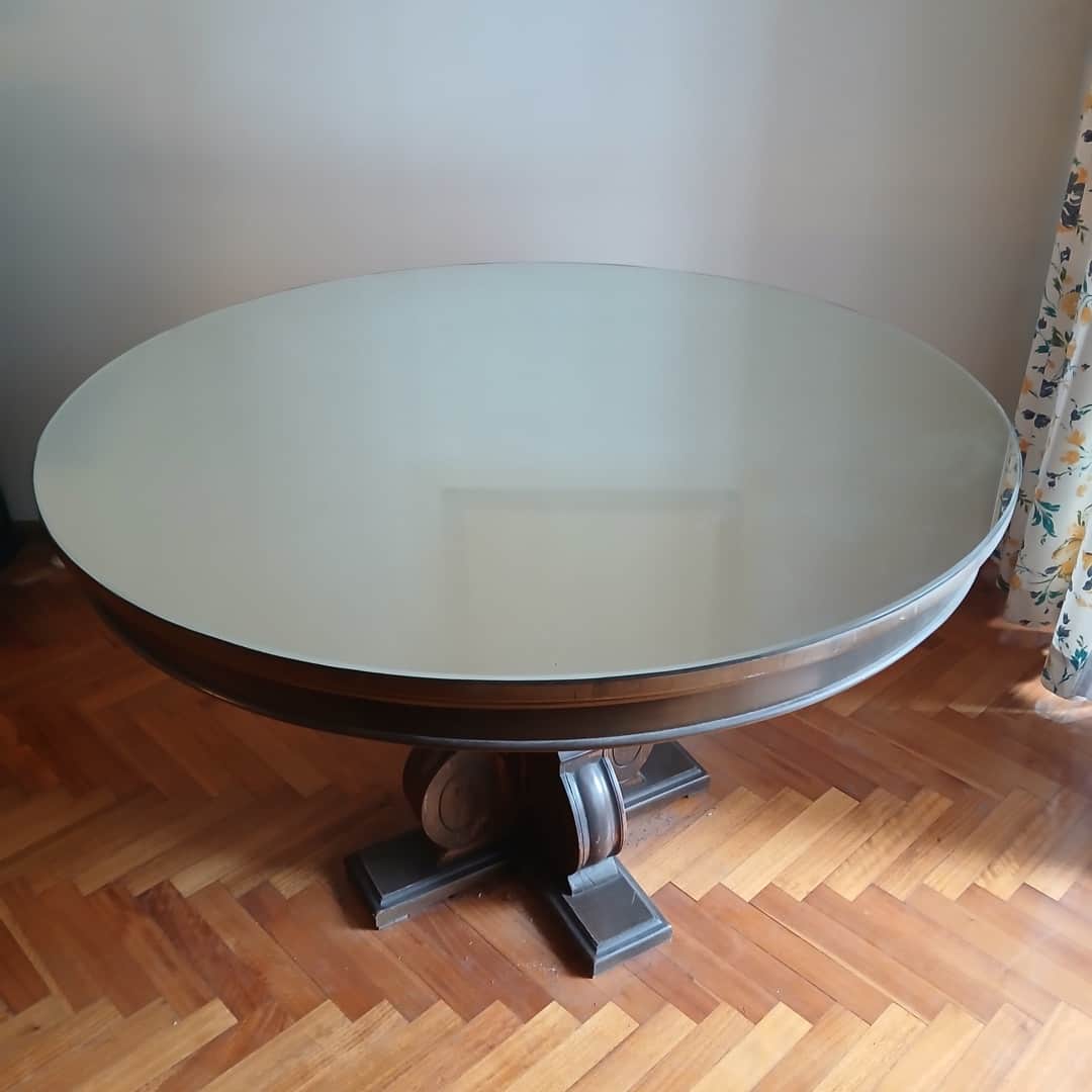 Mesa redonda tapa espejo