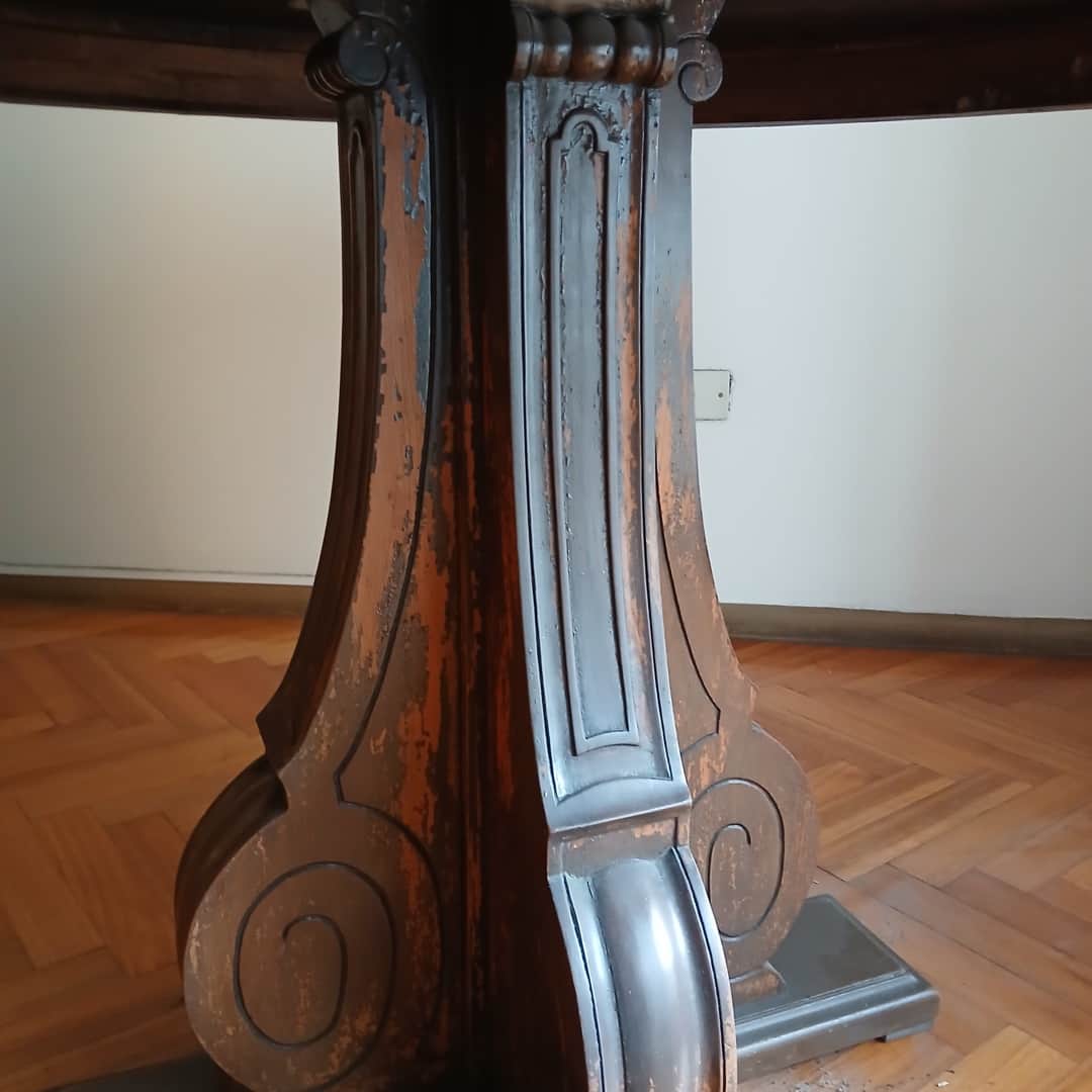 Mesa redonda tapa espejo