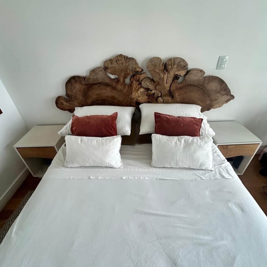 Cama 2 plazas + respaldo + ropa de cama