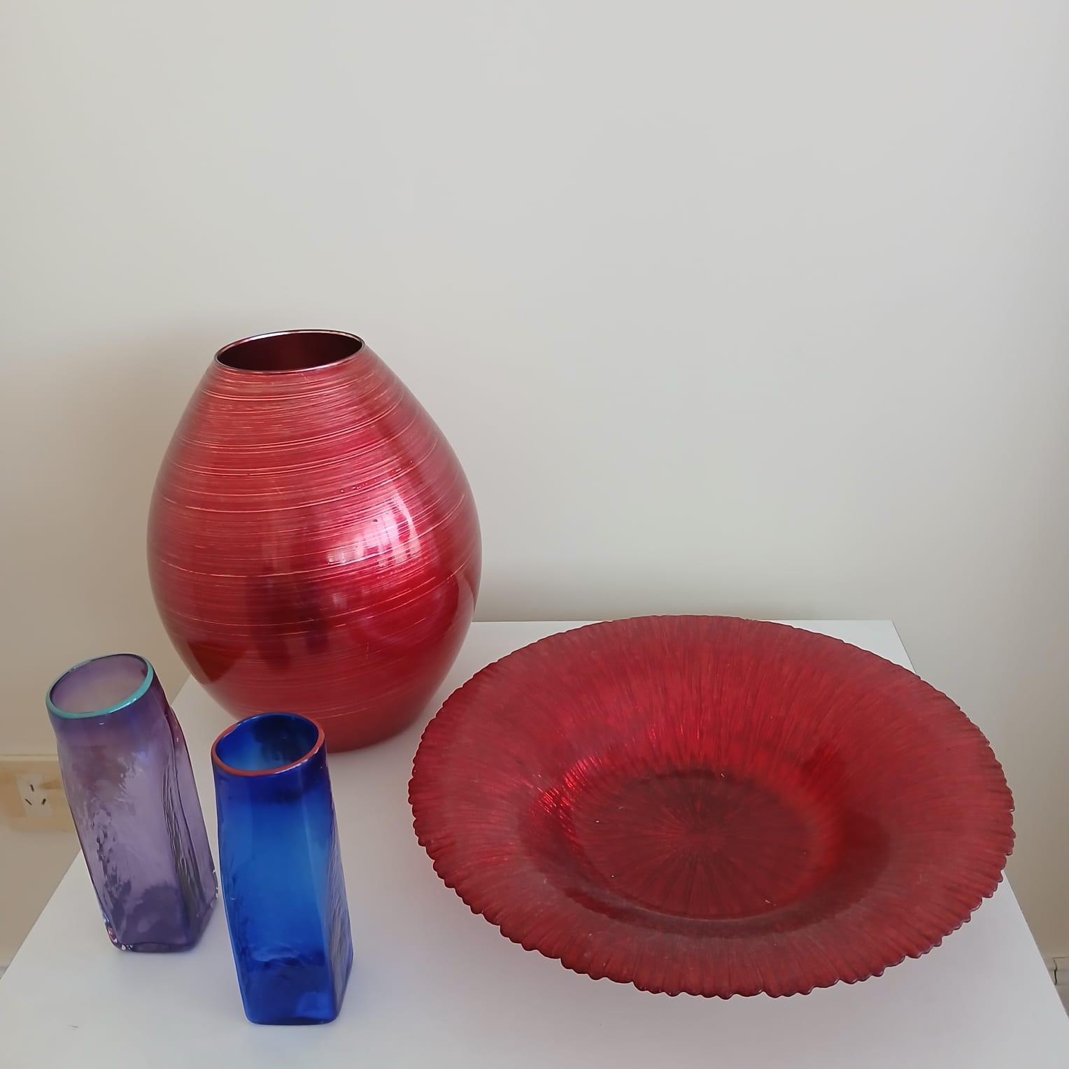 Adornos en vidrio color