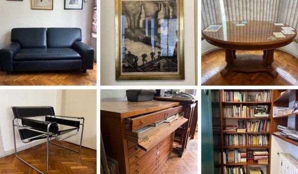 Sofá 2 cuerpos, Mesa de sala, Perchero y mesa, Papelero y revistero de diseño, Aguafuerte