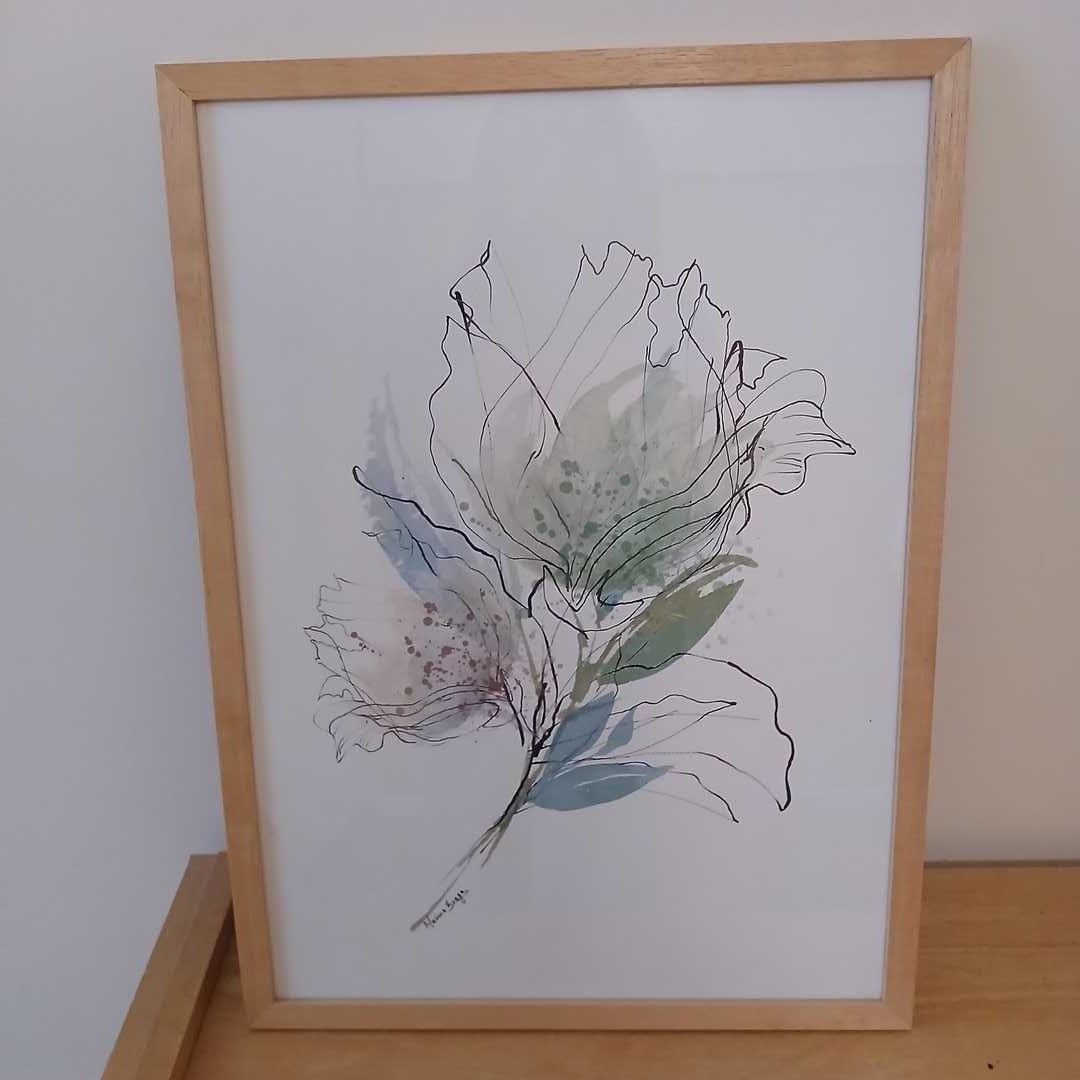 Par de láminas "Hojas"