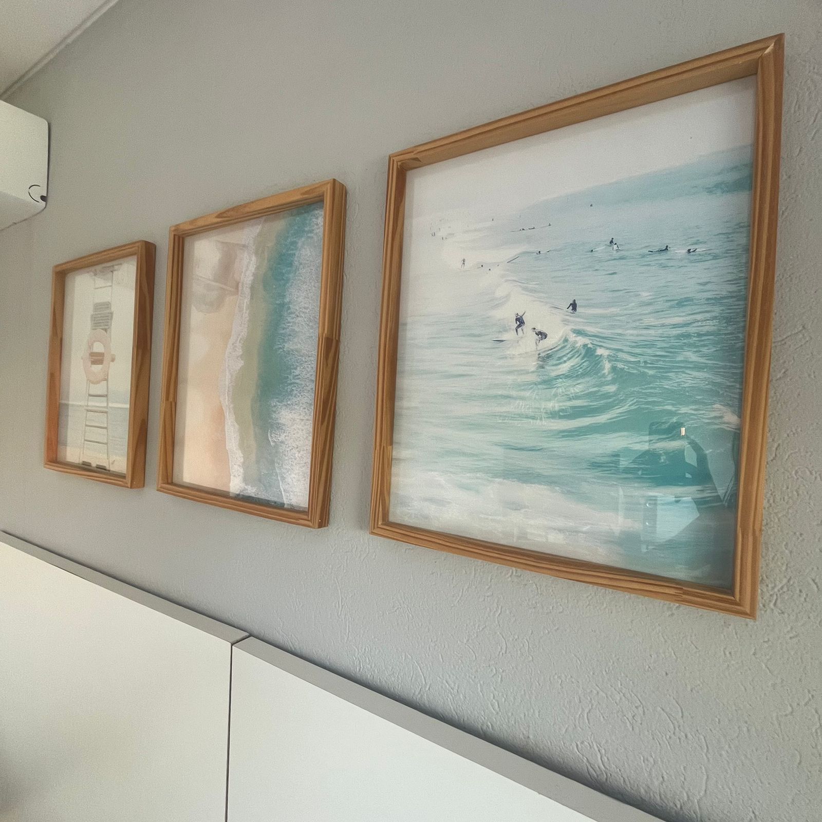 Set de 3 cuadros motivo “Playa”