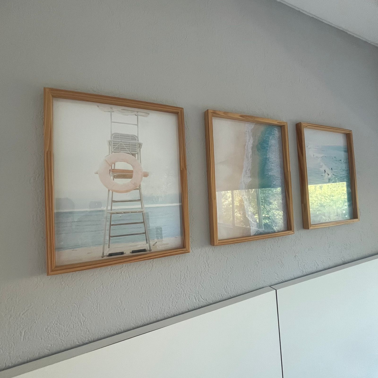 Set de 3 cuadros motivo “Playa”