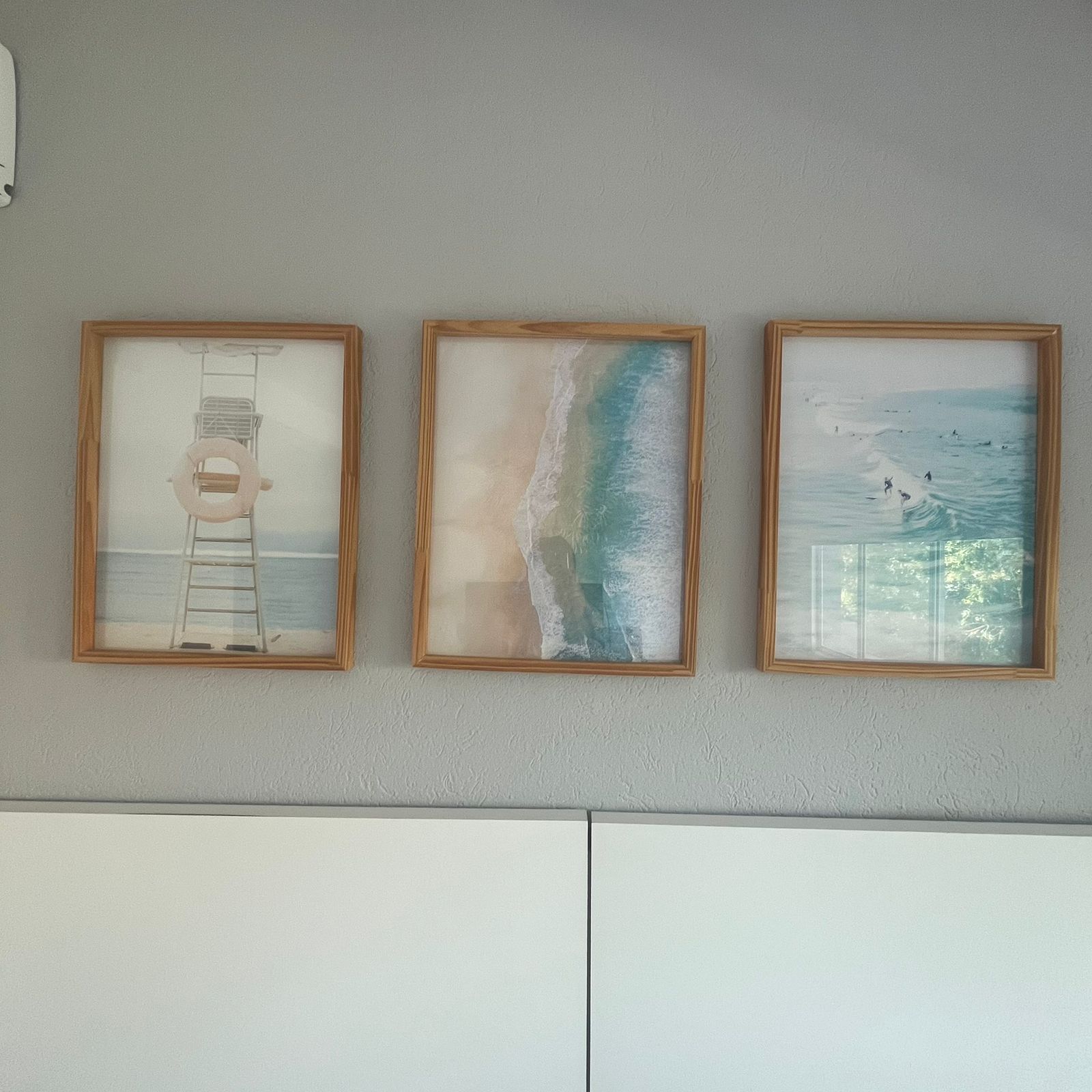Set de 3 cuadros motivo “Playa”