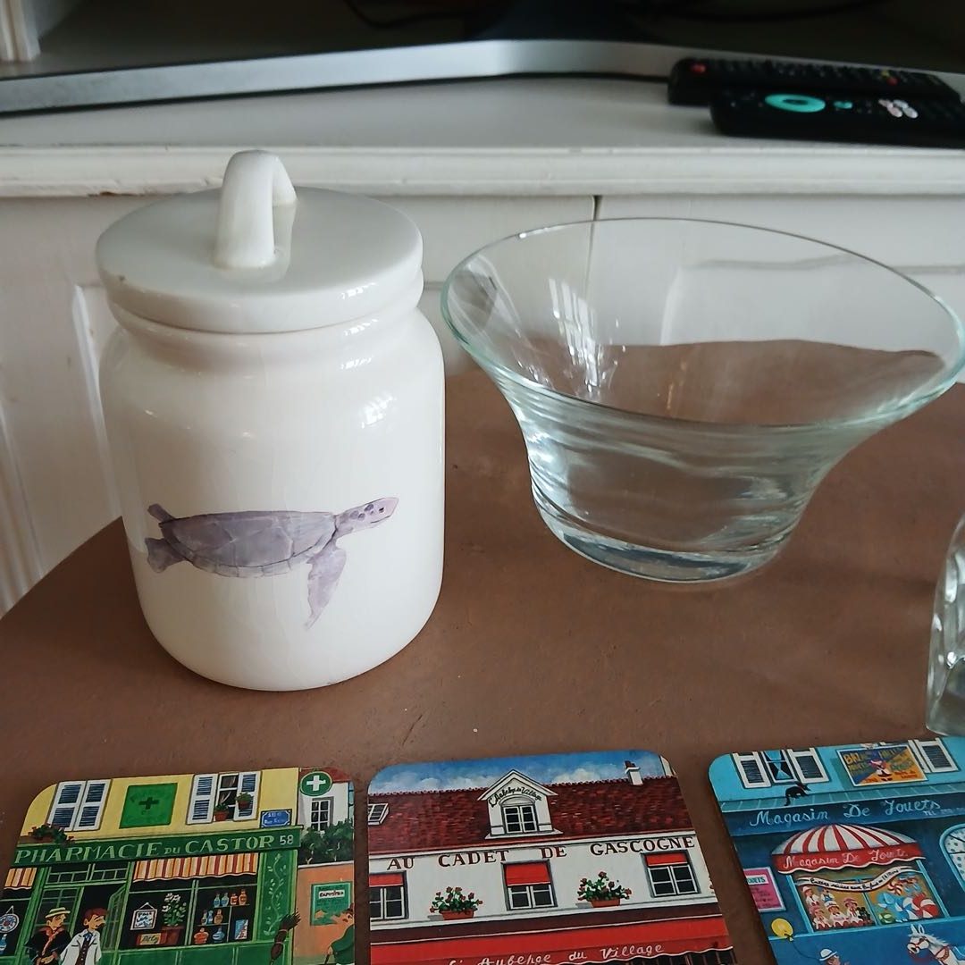 Lote vidrios y frasco