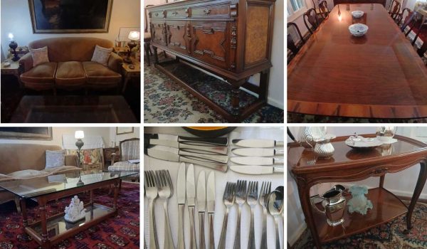 Yogurtera, Fondue, Cristalería, Juego de cubiertos en acero inox, Cacerola acero inox, Par de fuentes, Batidora Yelmo, Par platos Bariloche, Juego de comedor estilo Reina Ana, Vajillero, Mesa carro, Espejo con marco dorado, Mesa frente sofá...