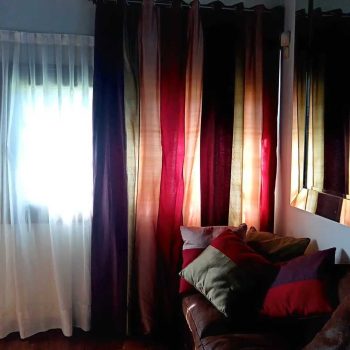 Cortinado + almohadones