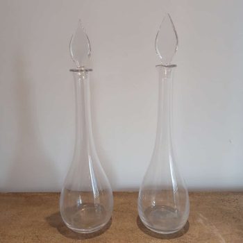 Par de botellones en cristal