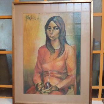 Retrato "Mujer con mate", Bartoli