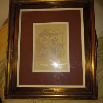 Cuadro firmado Figari  "La Feria"