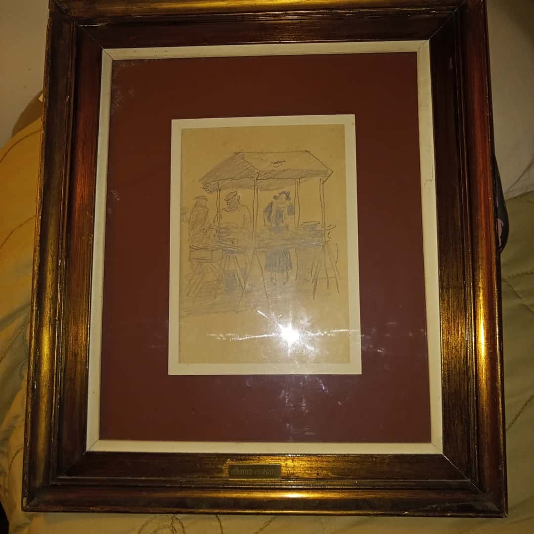 Cuadro firmado Figari "La Feria"