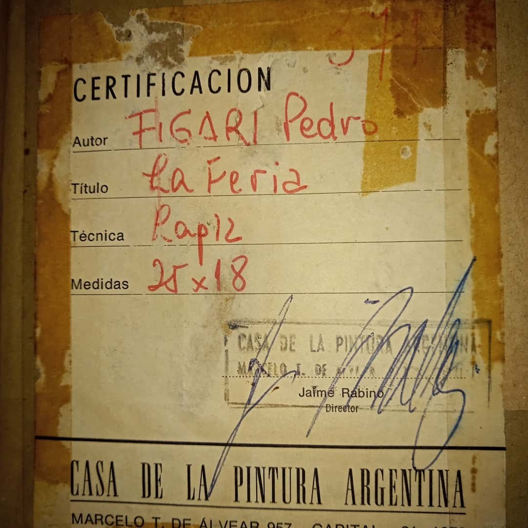 Cuadro firmado Figari "La Feria"