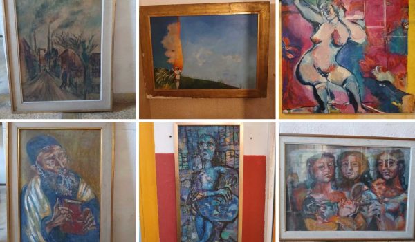 Técnica mixta “3 mujeres”, Tiza, B. Jesiot, Óleo “Hombre con libro”, Óleo “Paisaje”, De la Fuente, Óleo “Paisaje cielo y campesina”, Grabado xilografía “Abstracto”, Licenciato Aneñio, Acrílico, Silvia Estrin, Óleo Mónaco, Técnica mixta Orlando Pierri, Acrílico “Retrato”, Silvia Estrin, Técnica mixta, “Retrato”, Silvia Estrin...