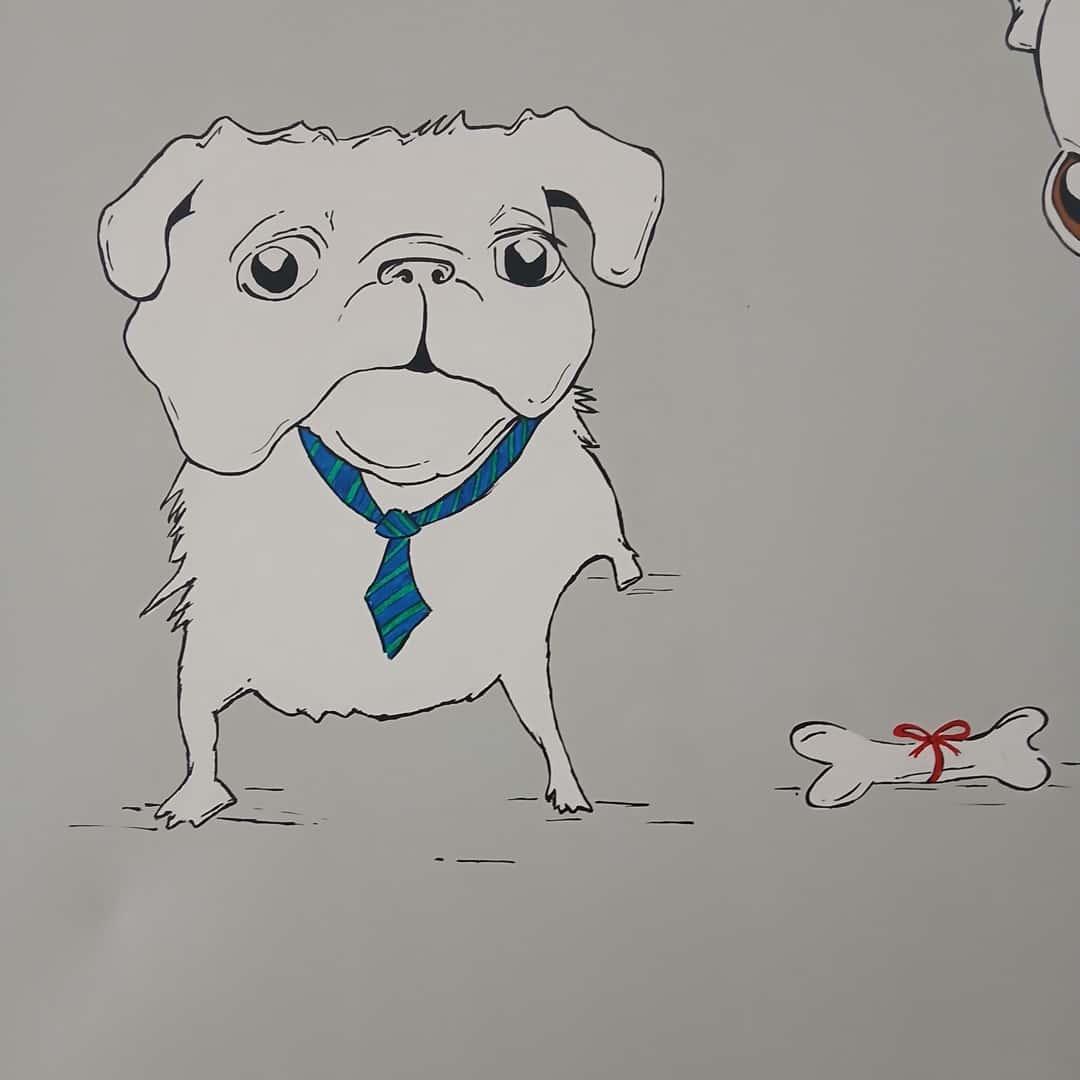 Cuadro "Perros", May Dixon