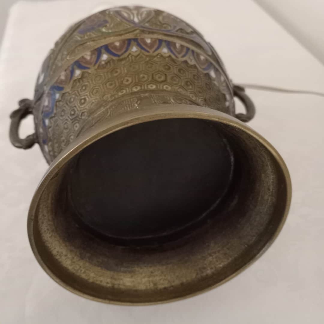 Jarrón oriental cloisoné