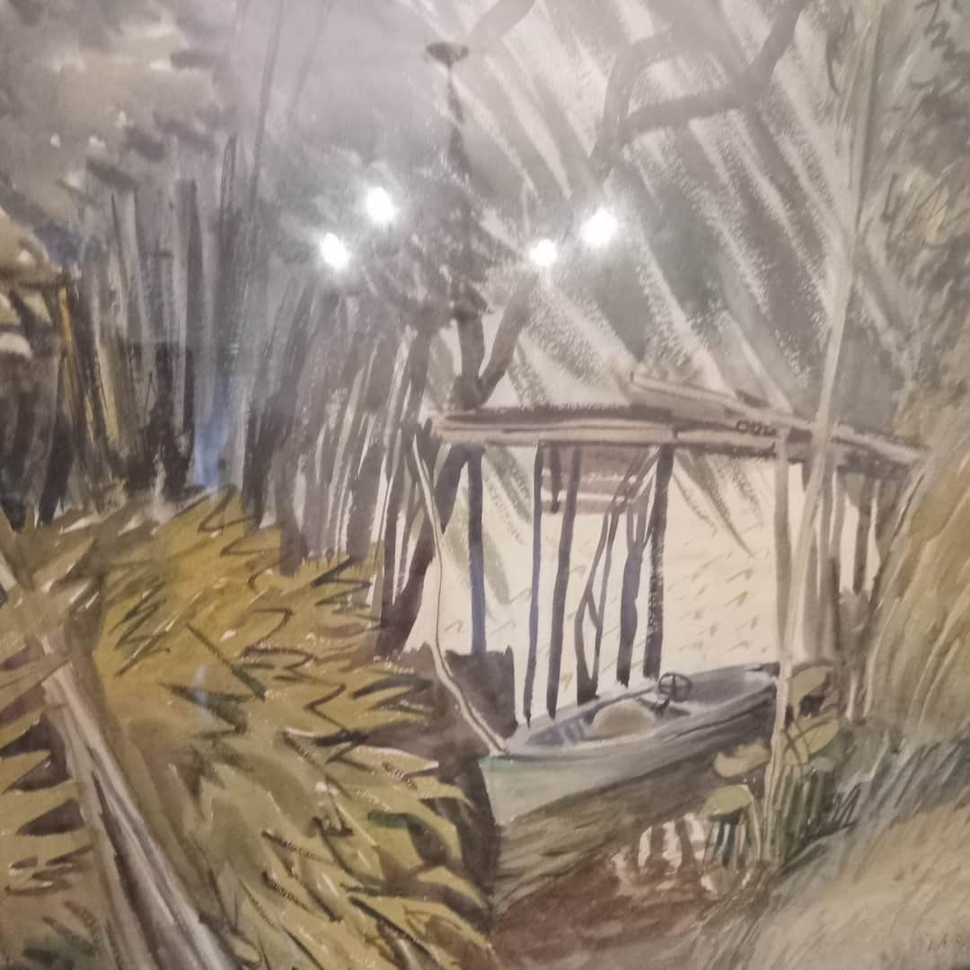 Acuarela "Tormenta en el Delta", J. Larco