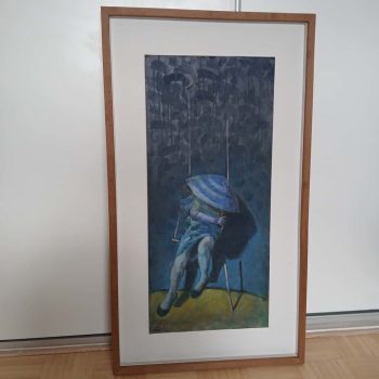 Óleo "Columpio azul", Jesús Marcos