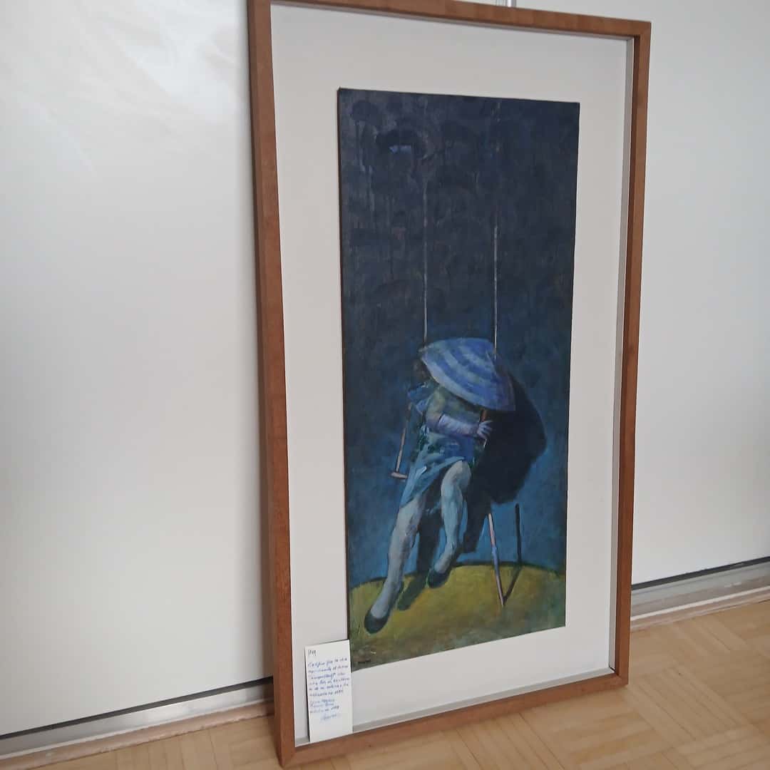 Óleo "Columpio azul", Jesús Marcos