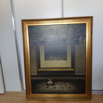 Óleo sobre tela "Interior", Roger Mantegani