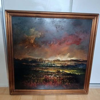 Óleo sobre tela "Paisaje extraño", Mazza